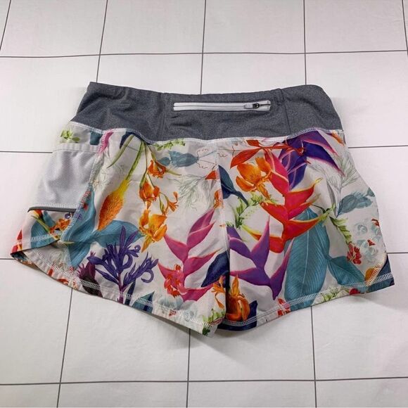 Athleta Shorts White Floral Ready Set Running XS - Picture 3 of 7